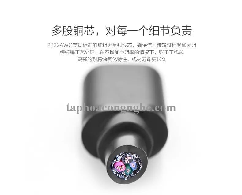 Ugreen 30188 3M màu đen mini usb sang Type-C mạ vàng 24k US153 30030188